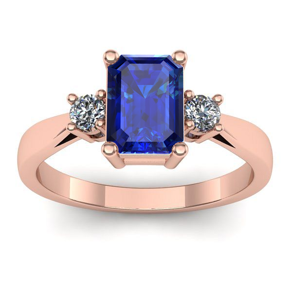 Inel cu safir dreptunghiular