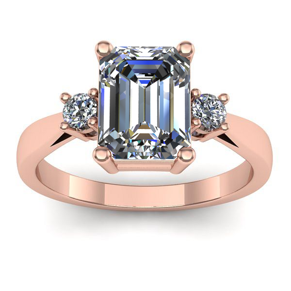 Inel de logodna cu diamant de laborator dreptunghiular