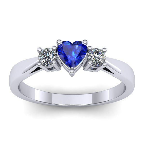 Inel de logodna cu safir inima