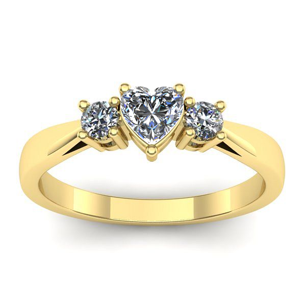 Inel de logodna cu diamant inima