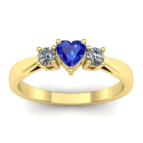 Inel logodna cu safir inima