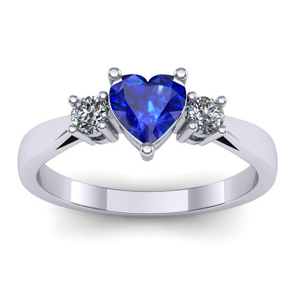 Inel logodna cu safir inima