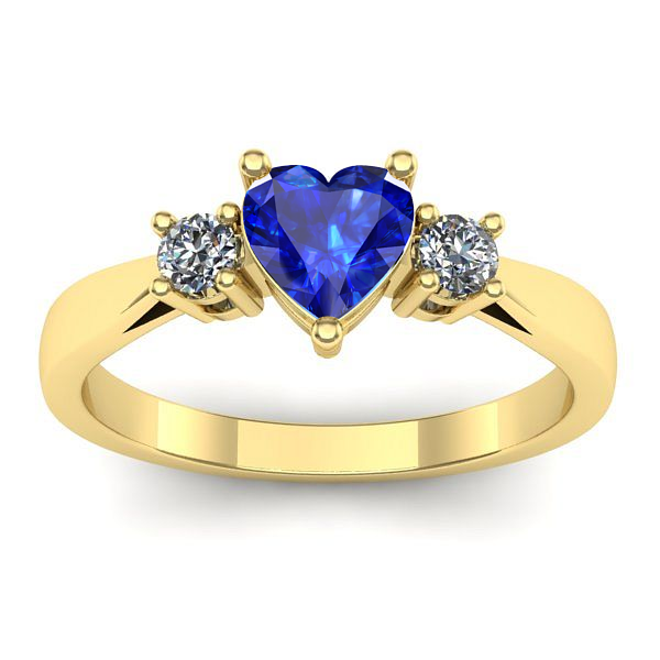 Inel de logodna cu safir inima