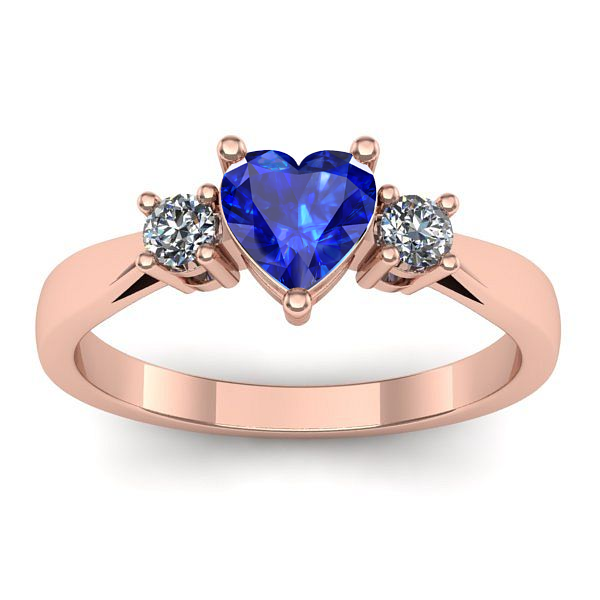 Inel de logodna cu safir inima