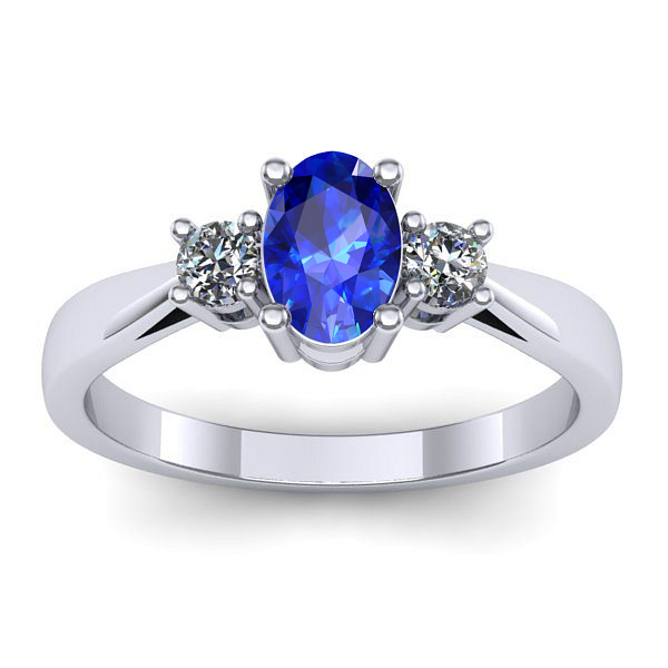 Inel cu safir oval