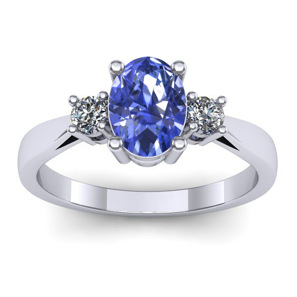 Inel de logodna cu tanzanit oval