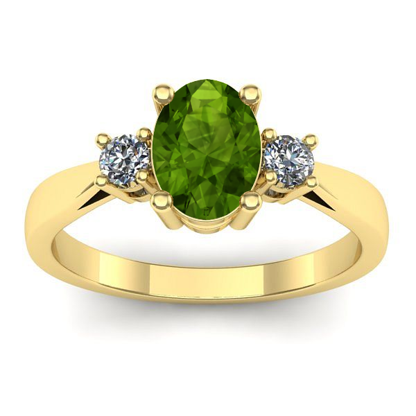 Inel cu peridot oval