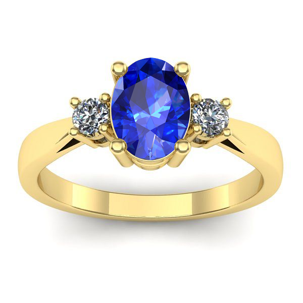 Inel logodna cu safir oval