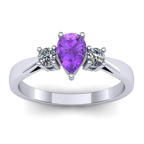 Inel cu ametist lacrima