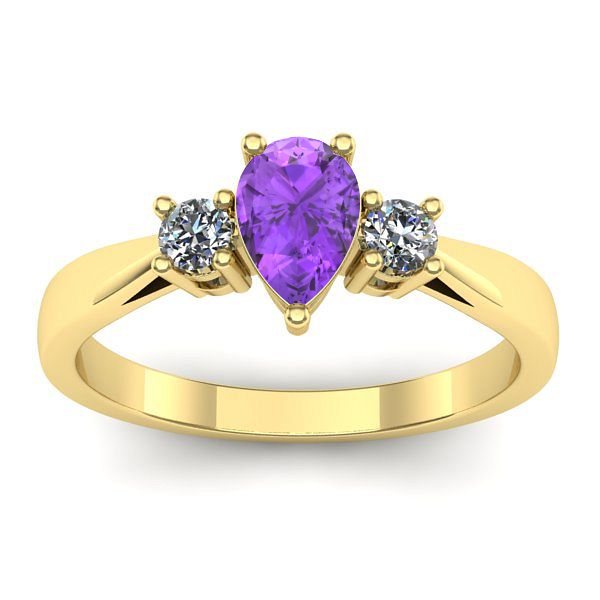 Inel cu ametist lacrima