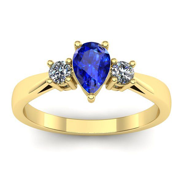 Inel cu safir lacrima