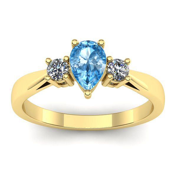 Inel cu topaz blue lacrima