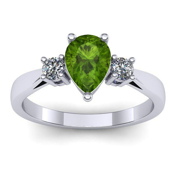 Inel cu peridot lacrima