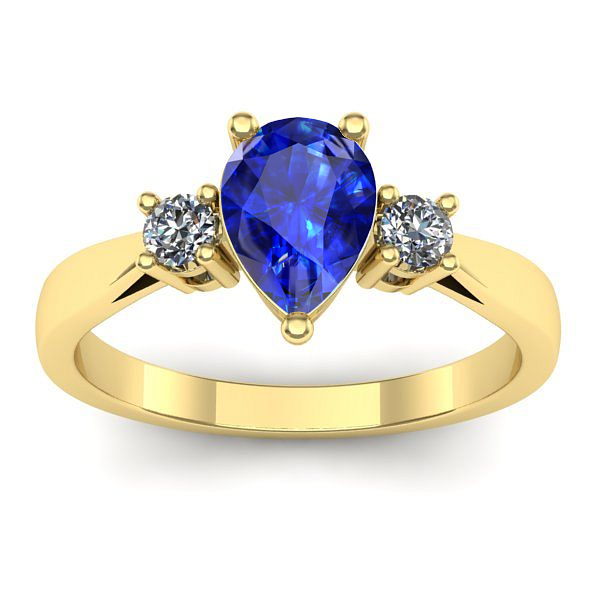 Inel de logodna cu safir lacrima