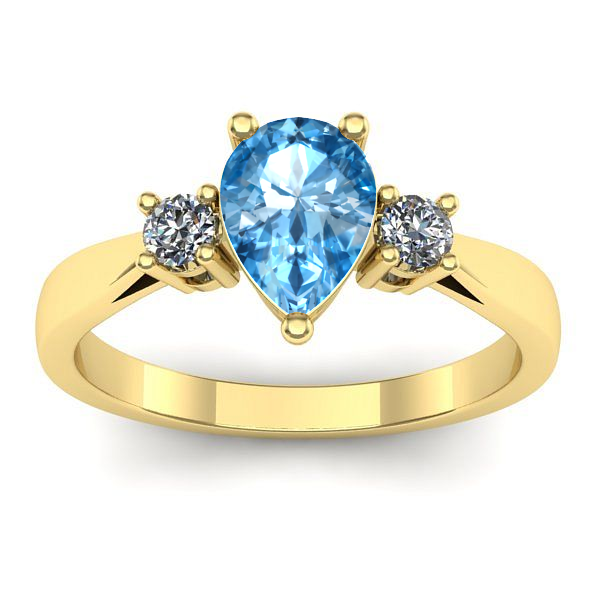 Inel cu topaz blue lacrima