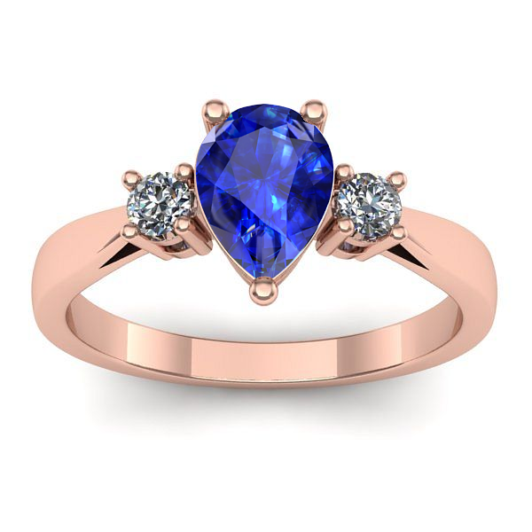 Inel de logodna cu safir lacrima