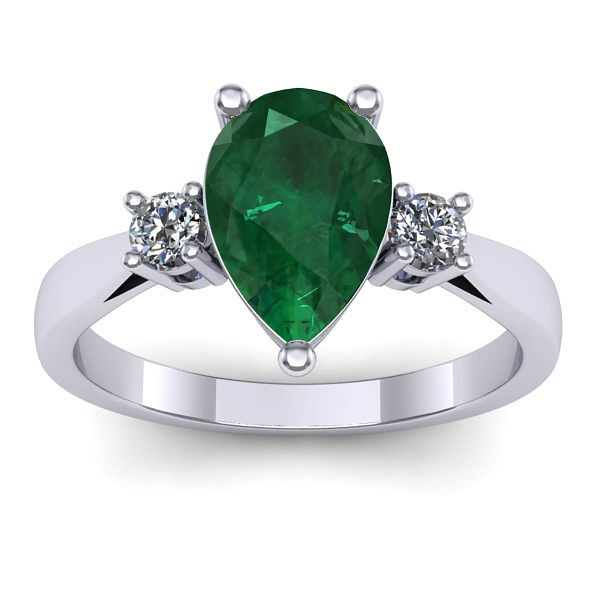 Inel cu smarald lacrima