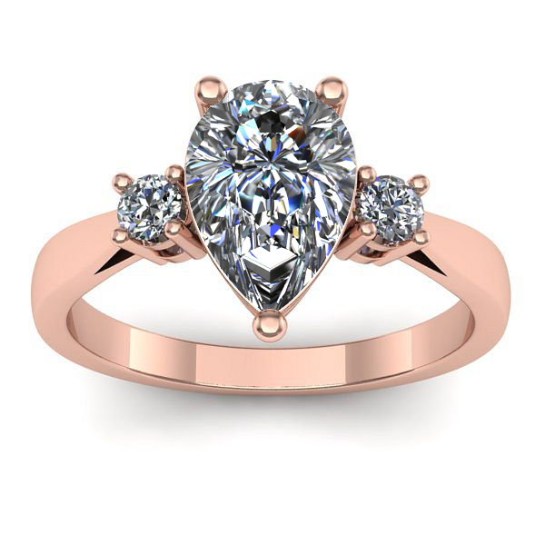 Inel cu diamant de laborator lacrima