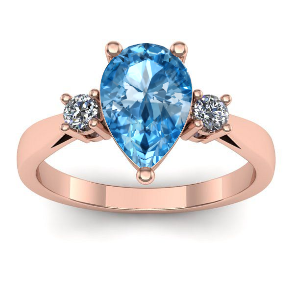 Inel de logodna cu topaz blue lacrima