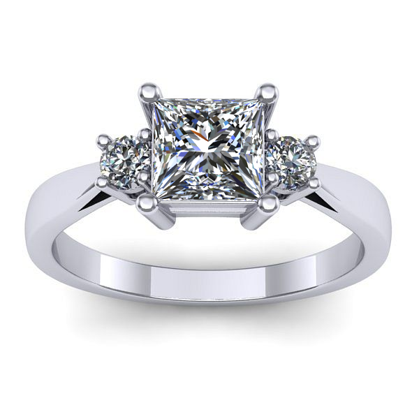 Inel de logodna cu diamant de laborator patrat