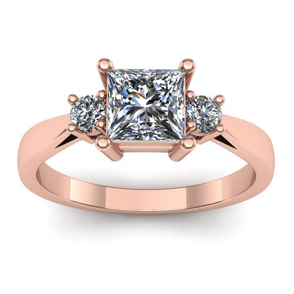 Inel logodna cu diamant de laborator patrat