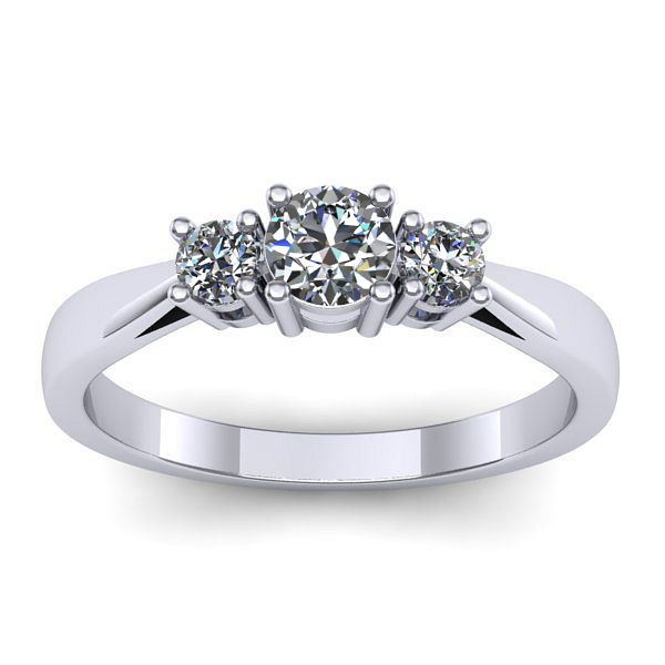 Inel logodna cu diamant rotund