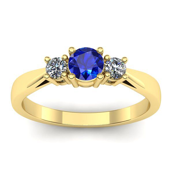 Inel cu safir rotund