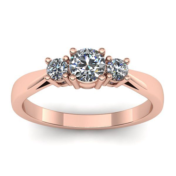 Inel cu diamant rotund