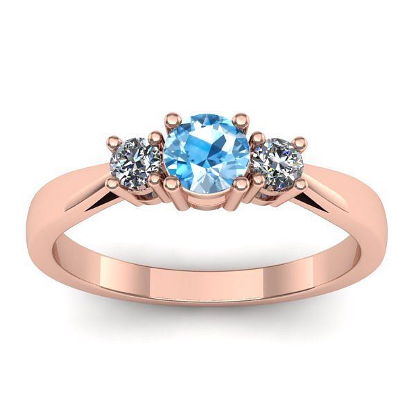 Inel de logodna cu topaz blue rotund