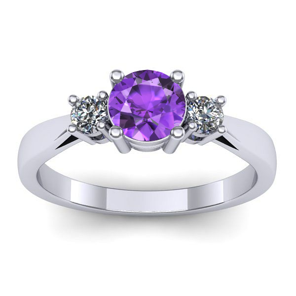 Inel cu ametist rotund