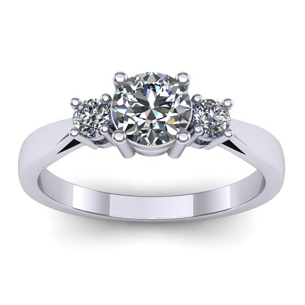 Inel cu diamant de laborator rotund