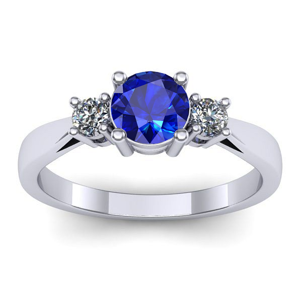 Inel de logodna cu safir rotund