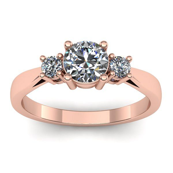 Inel cu diamant de laborator rotund