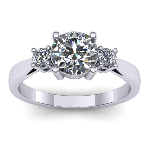 Inel cu diamant de laborator rotund