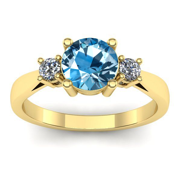 Inel de logodna cu topaz blue rotund