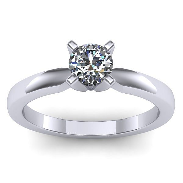 Inel logodna cu diamant rotund