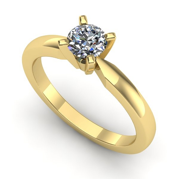 Inel de logodna din aur galben cu diamant