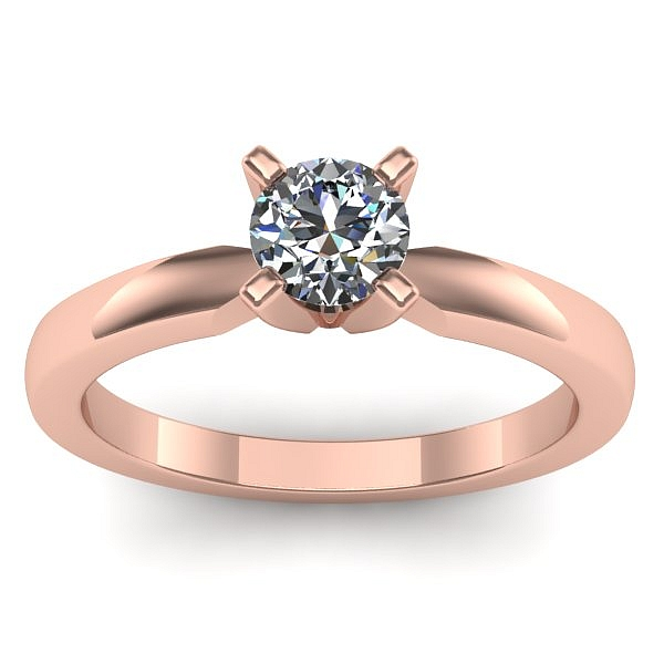 Inel cu diamant rotund