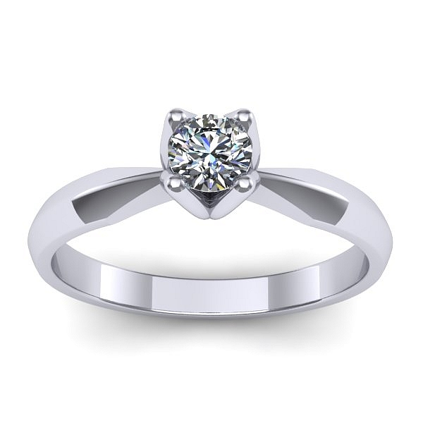 Inel de logodna cu diamant rotund