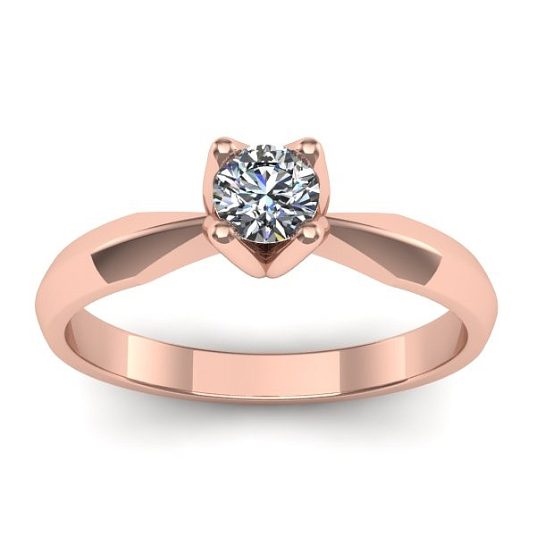 Inel de logodna cu diamant rotund