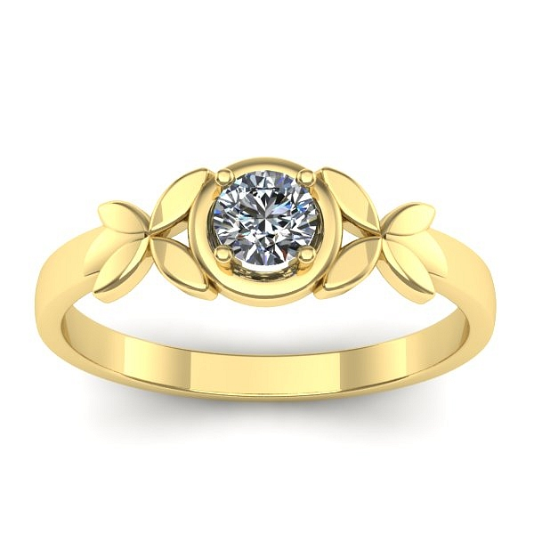 Inel de logodna cu diamant rotund