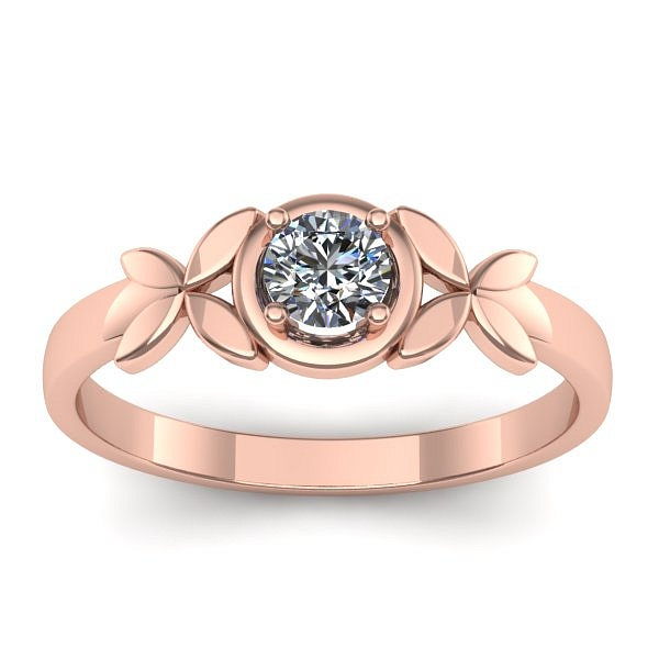 Inel logodna cu diamant rotund