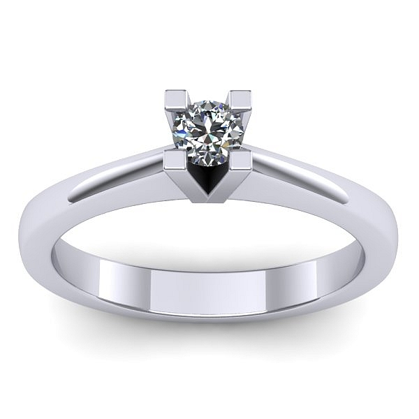 Inel de logodna cu diamant rotund