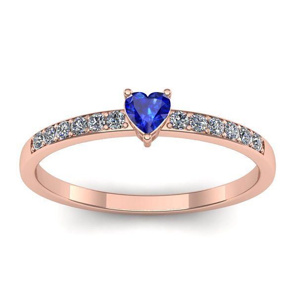 Inel de logodna cu safir inima