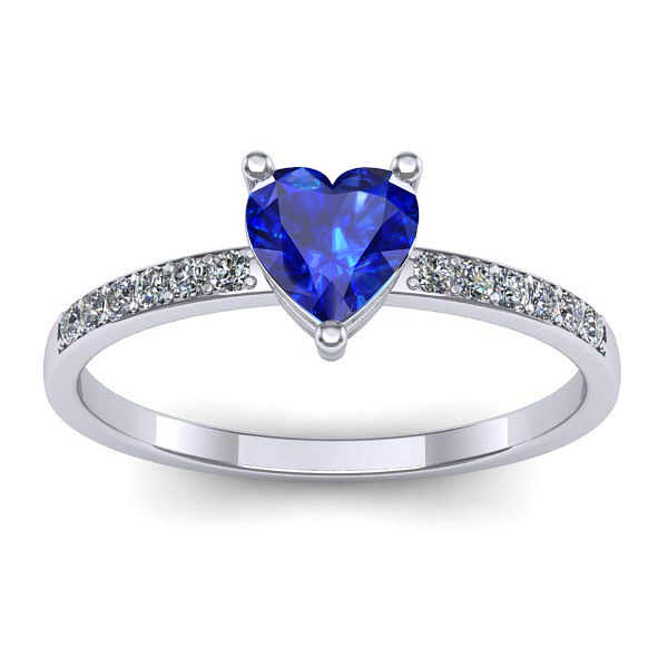 Inel cu safir inima