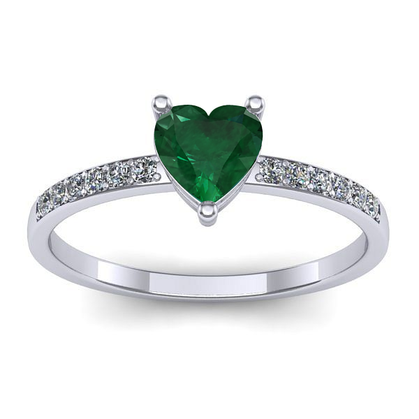 Inel cu smarald inima