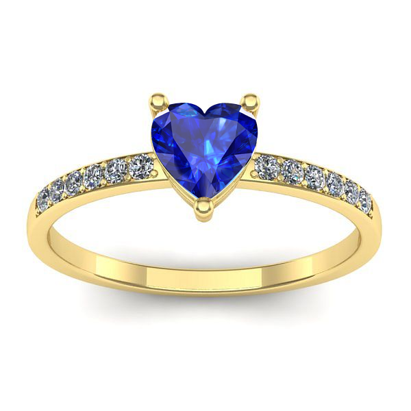 Inel de logodna cu safir inima