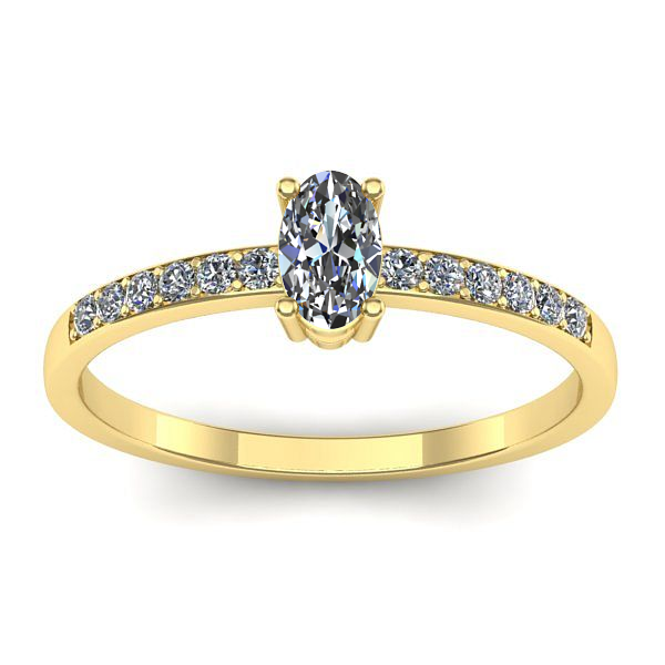 Inel de logodna cu safir alb oval