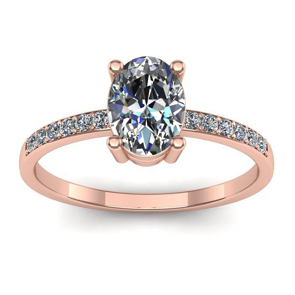 Inel cu safir alb oval