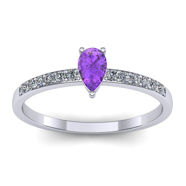 Inel cu ametist lacrima